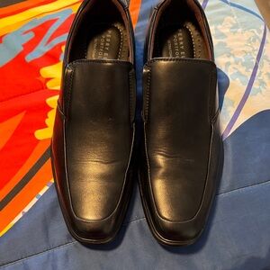 Perry Ellis Men's Dark Leather Slip-Ons